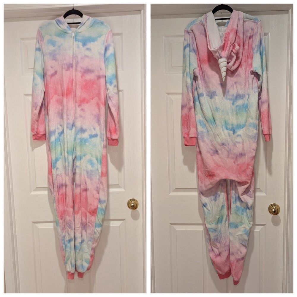 Children's Place Women's Medium Mommy & Me Colorful Unicorn Fleece‎ Pajamas